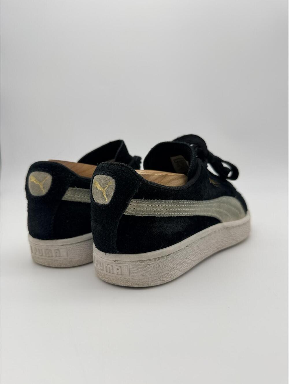 Puma Suede Classic Women's Sneaker Black White Formstrip Size 7 - Picture 5 of 10